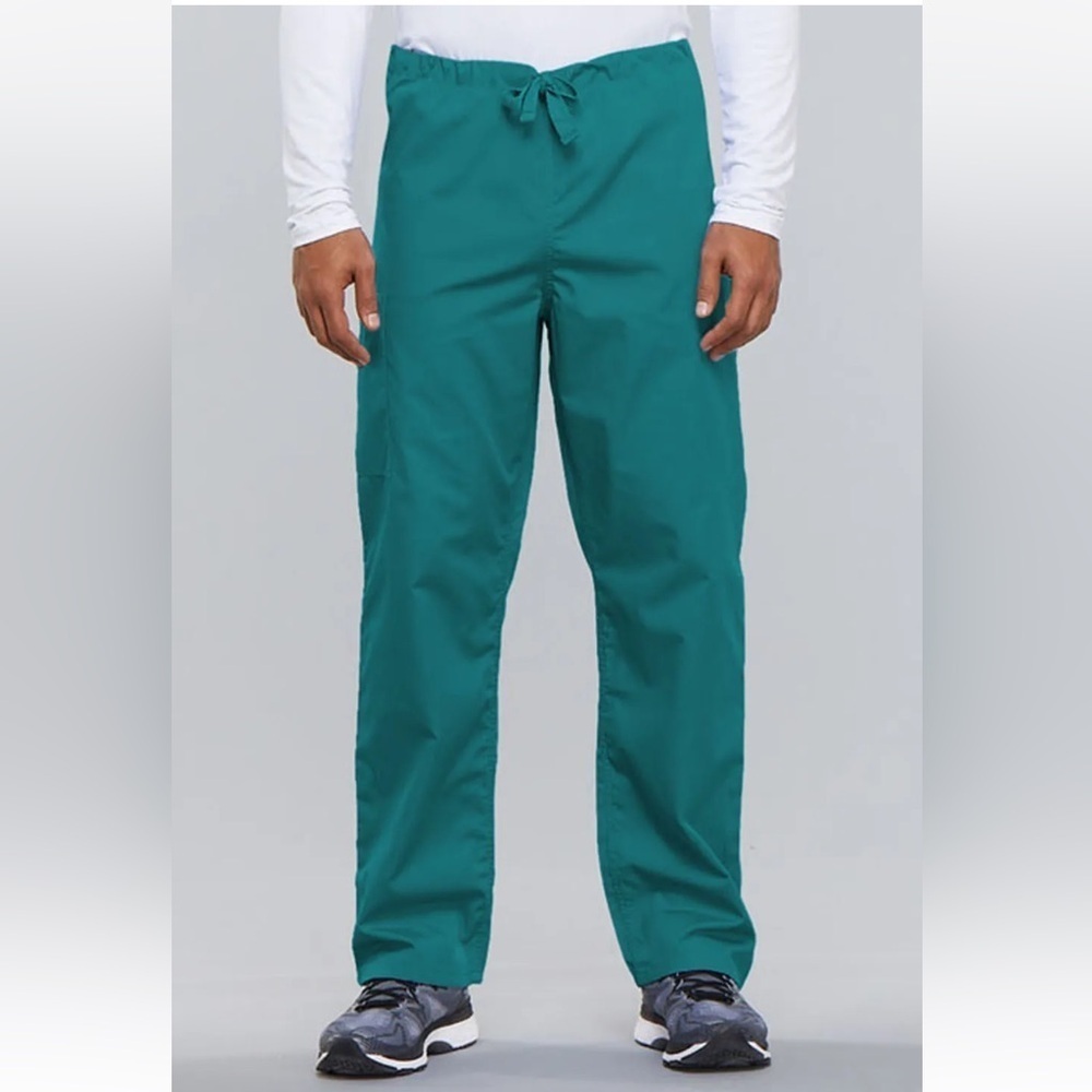 Cherokee Scrubs Workwear Unisex Drawstring Cargo Pants Size M Green